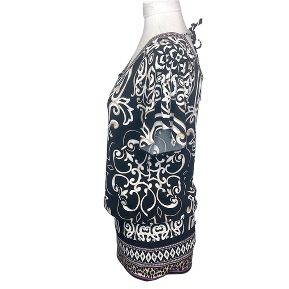 WHBM Abstract Printed  Blouse - Picture 4 of 6